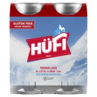 Hufi Gluten Free Beer Can 4 Pack (500 ml)