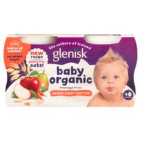 Glenisk Baby Organic Apple Pear Carrot Fromage Frais 4 Pack (60 g)