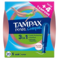 Tampax Pearl Compak Super Tampons With Applicator (20 Piece)