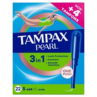Tampax Pearl Super Tampons With Applicator (22 Piece)