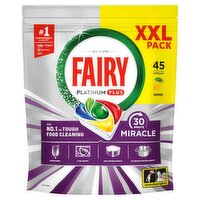 Fairy Platinum Plus 30 Minute Lemon Dishwasher Tablets (45 Piece)