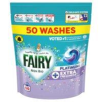 Fairy Non Bio Platinum +Extra Silk Tree Blossom & Jasmine Laundry Pods 50 Washes (1.271 kg)