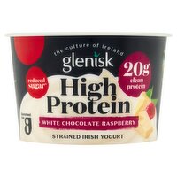 Glenisk White Chocolate Raspberry High Protein Strained Irish Yogurt (195 g)