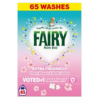 Fairy Non Bio Cherry Blossom & Nordic Cotton Laundry Powder 65 Washes (3.25 kg)