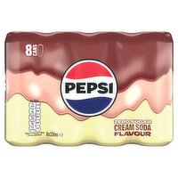 Pepsi Cream Soda Zero Sugar Can 8 Pack (330 ml)