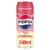 Pepsi Strawberry Cream Zero Sugar Can (330 ml)
