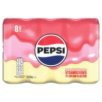 Pepsi Strawberries ''N'' Cream Zero Sugar 8 Pack Can (330 ml)
