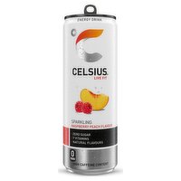 Celsius Raspberry Peach Energy Drink Can (355 ml)
