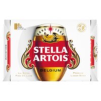 Stella Artois Belgium Premium Lager Can 8 Pack (500 ml)