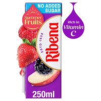 Ribena Summer Fruits Juice Drink No Added Sugar Carton (250 ml)