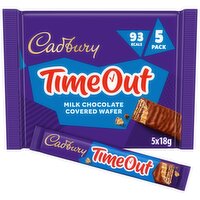 Cadbury Timeout Milk Chocolate Wafer Bar 5 Pack (18 g)