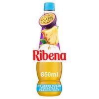 Ribena Pineapple & Passionfruit Juice Drink No Added Sugar (850 ml)