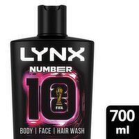Lynx Number 10 3 In 1 Body Face Hair Wash (700 ml)