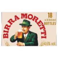 Birra Moretti Beer Bottles 18 Pack (330 ml)