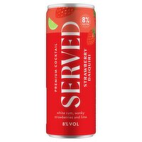 Served Strawberry Daiquiri Cocktail Can (250 ml)