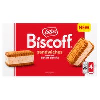 Lotus Biscoff Ice Cream Sandwiches 4 Pack (80 ml)