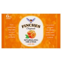 Finches Sparkling Orange with Bits Can 6 Pack (330 ml)