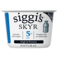 Siggi's Skyr Natural 5% Fat Icelandic Style Yogurt (450 g)