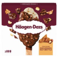 Haagen-Dazs Cracking Macadamia Nut Brittle Ice Cream Stick 3 Pack (80 ml)