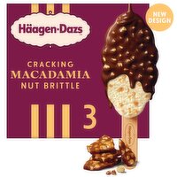 Haagen-Dazs Cracking Macadamia Nut Brittle Ice Cream Stick 3 Pack (80 ml)