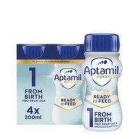 Aptamil Advanced 1 From Birth First Infant Milk Bottle 4 Pack (200 ml)
