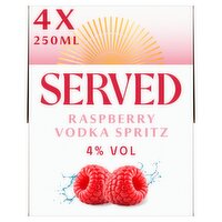 Served Raspberry Vodka Spritz Can 4 Pack (250 ml)