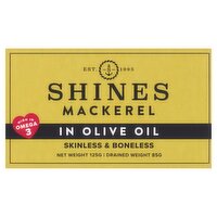 Shines Mackerel in Olive Oil Skinless & Boneless (125 g)