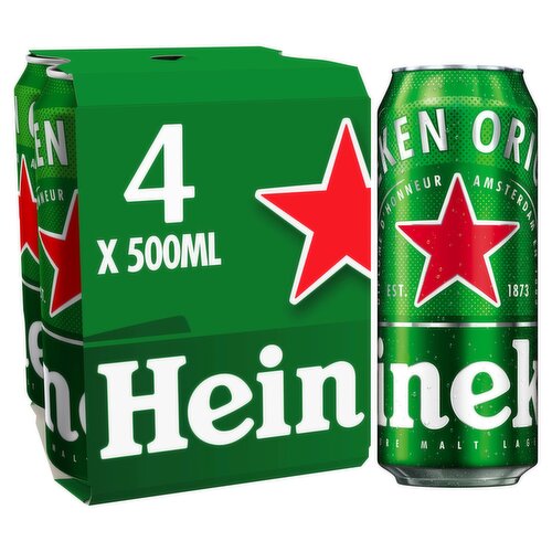 Heineken Lager Can 4 Pack (500 ml)