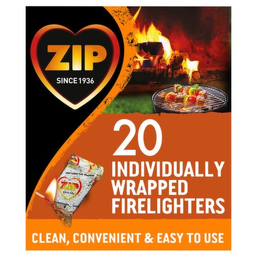 Zip Individually Wrapped Firelighters 20 Pack (20 Piece)