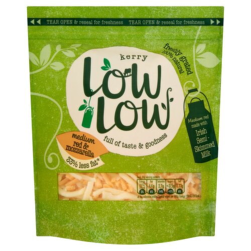 Kerry Low Low Grated Red Cheddar & Mozzarella (180 g)