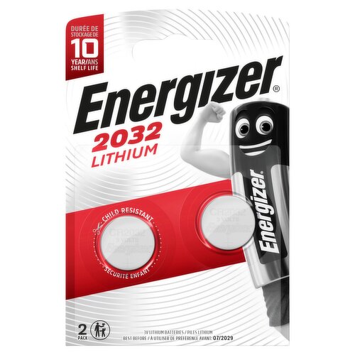 Energizer Lithium Coin Batteries CR2032 (2 Piece)