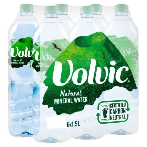 Volvic Natural Mineral Water 6 Pack (1.5 L)