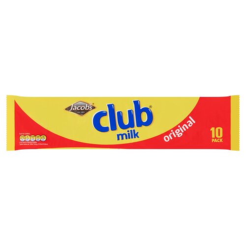 Jacob's Club Milk 10 Pack (220 g)