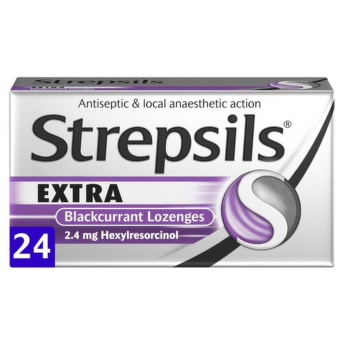 Strepsils Extra Blackcurrant Lozenges (24 Piece)