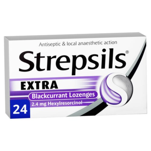 Strepsils Extra Blackcurrant Lozenges (24 Piece)
