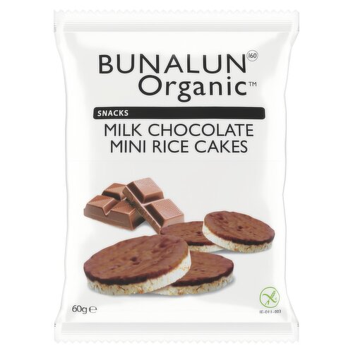 Bunalun Organic Mini Milk Chocolate Rice Cakes (60 g)