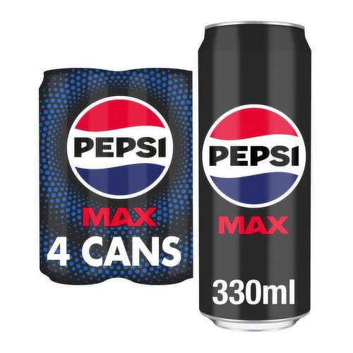 Pepsi Max Can 4 Pack (330 ml)