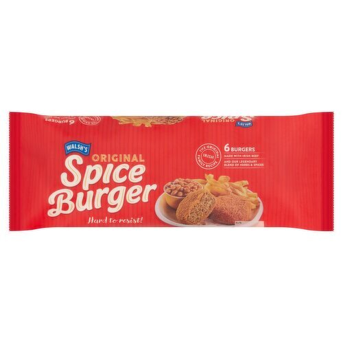 Walshs Original Spice Burgers 6 Pack (555 g)