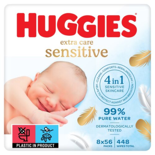 Huggies Baby Wipes Extra Care Sensitive (56 Piece)