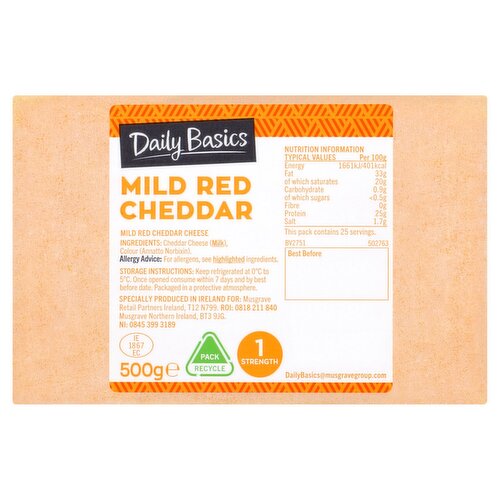 Daily Basics Mild Red Cheddar (500 g)