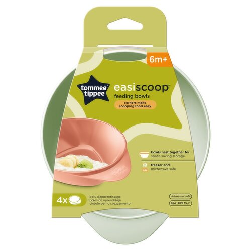 Tommee Tippee Easiscoop Feeding Bowls 6 Months+ (4 Piece)