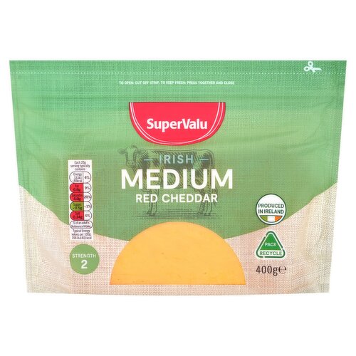 SuperValu Medium Red Cheddar (400 g)