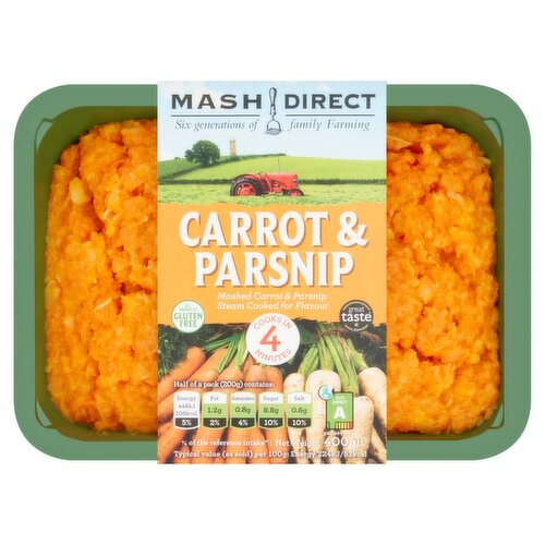 Mash Direct Gluten Free Mashed Carrot & Parsnip (400 g)