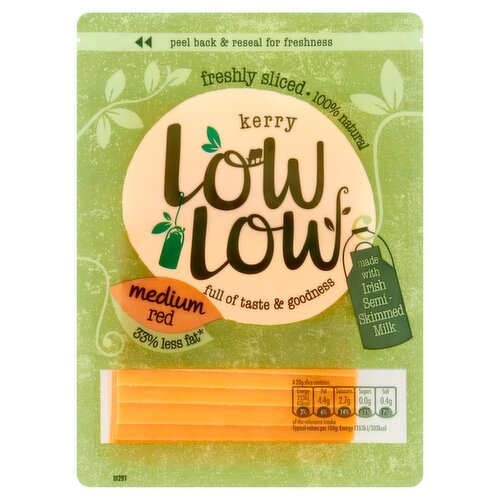 Kerry Low Low Medium Red Cheddar Slices (160 g)