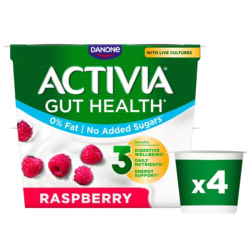 Danone Activia 0% Raspberry 4 Pack (115 g)