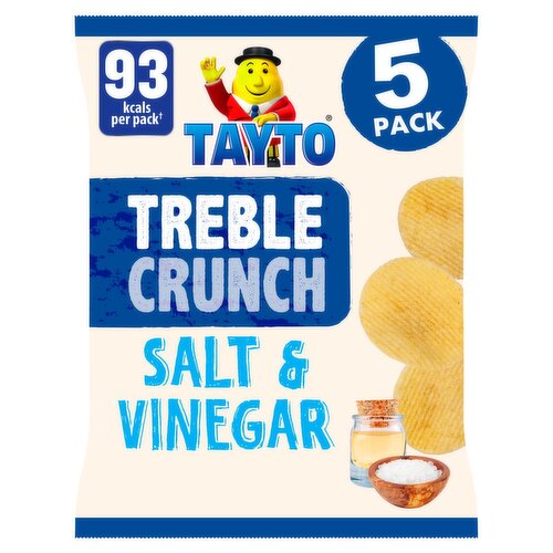 Tayto Salt & Vinegar Treble Crunch Snacks 5 Pack (20 g)