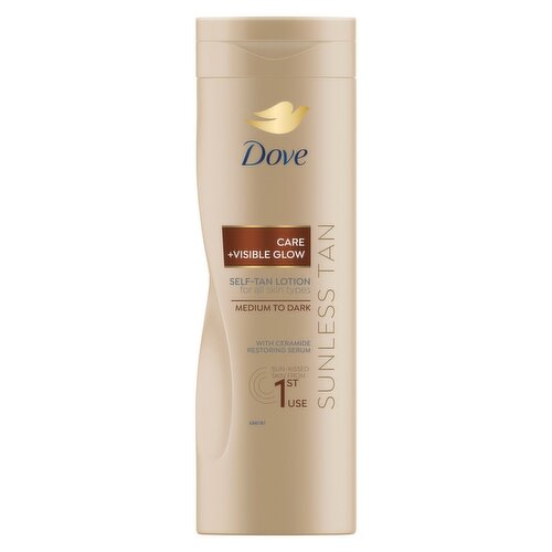 Dove Visible Glow Gradual Tan Lotion Medium to Dark (400 ml)