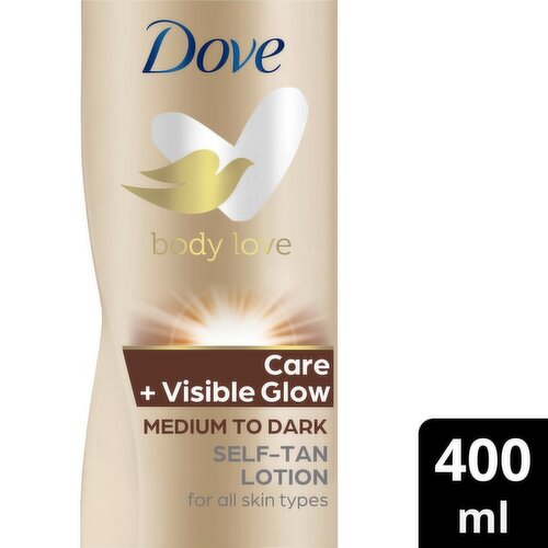 Dove Visible Glow Gradual Tan Lotion Medium to Dark (400 ml)