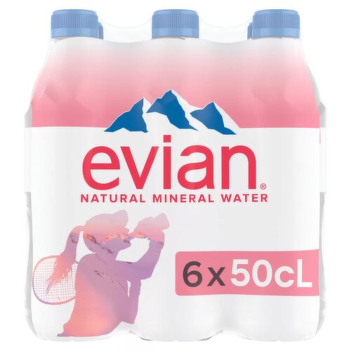 Evian  Still Natural Mineral Water 6 Pack (500 ml)