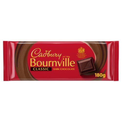 Cadbury Bournville Classic Dark Chocolate Bar (180 g)